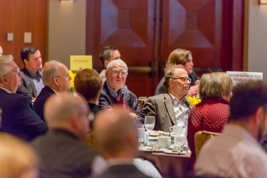 Real estate faculty members George Rolfe and Al Levine enjoying the presentation