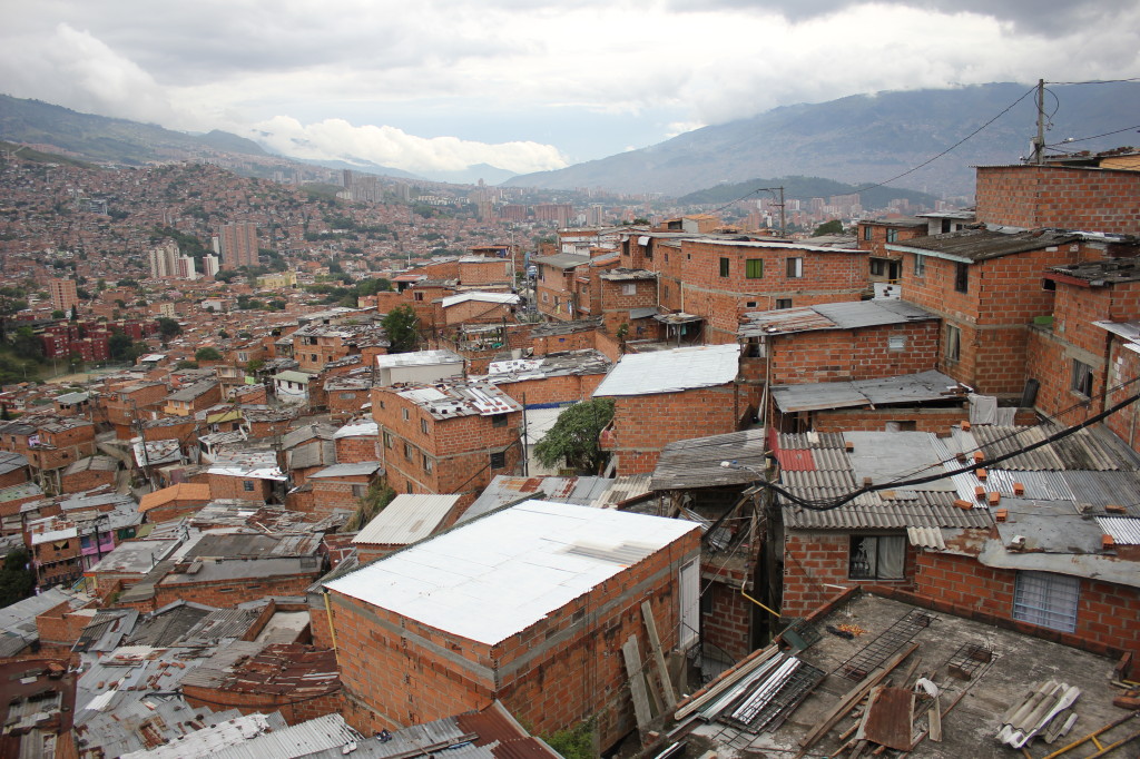 Sprawling hillside communities in Medellín, photo by Eric Hadden