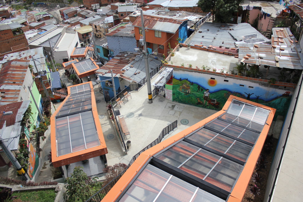 Escalators in Comuna 13, photo by Eric Hadden