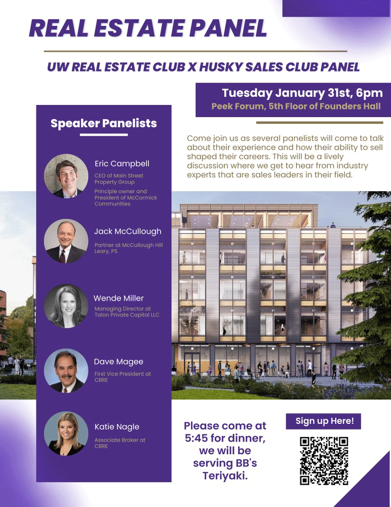 Real Estate Club X Husky Sales Club Panel Real Estate